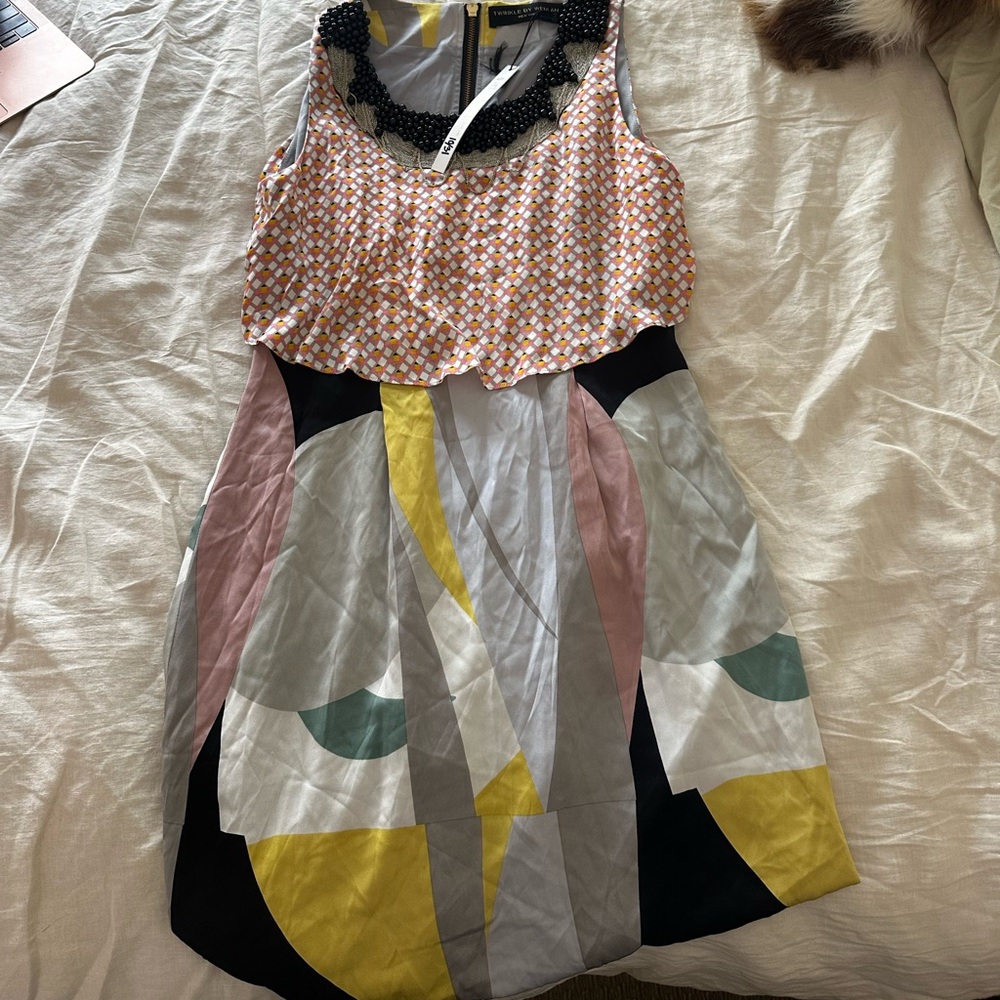 NWT Twinkle by Wenlan Multicolor Geometric Dress
